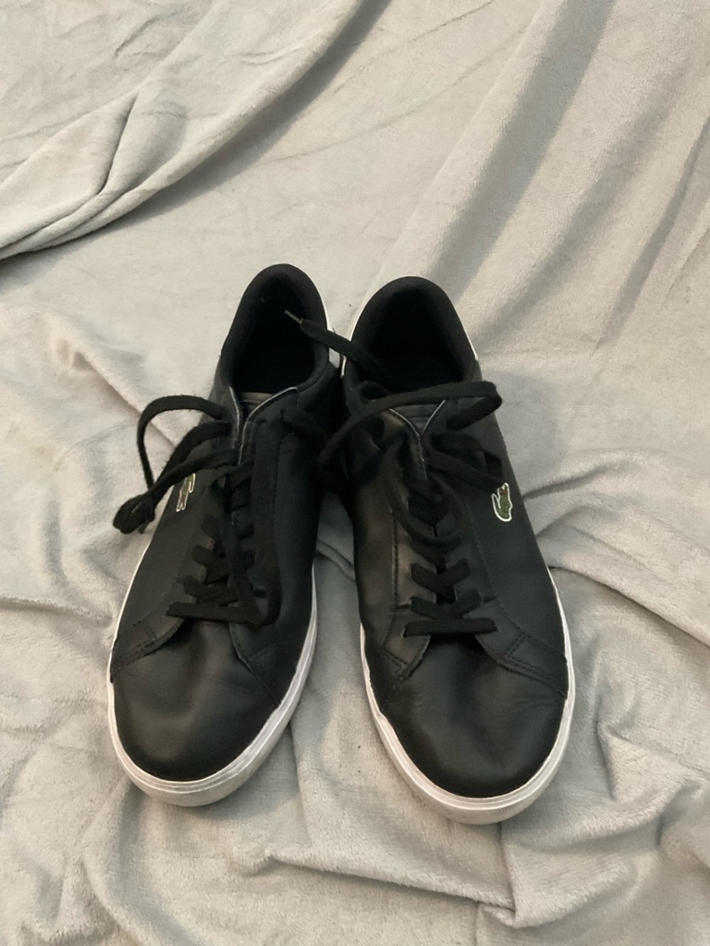 Lacoste women’s Black Sneakers with White Sole